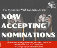Now Accepting Nominations for Fire Prevention Award